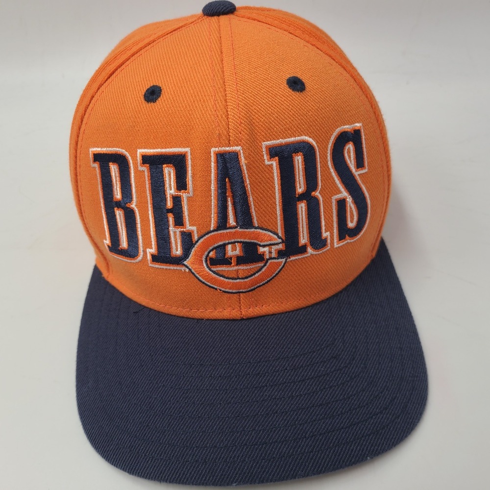 Chicago Bears Hat Snapback Reebok Orange Blue NFL‎ Football Logo Wool Blend Men